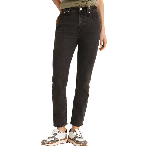 Madewell Denim - Madewell Women's The Curvy Perfect Vintage Jean Straight Leg Black Size Small 26